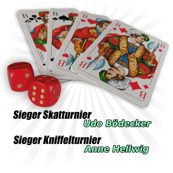 Sieger des Skat und Kniffelturnier